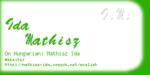 ida mathisz business card